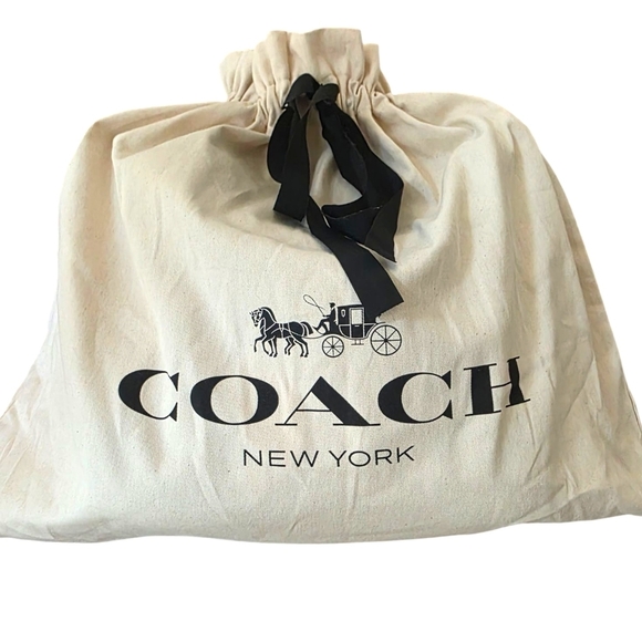 COACH Black Leather with Patent Leather Trim Shoulder Bag with Silver Accents - Picture 2 of 16